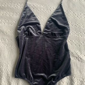 LA HEARTS velvet bodysuit